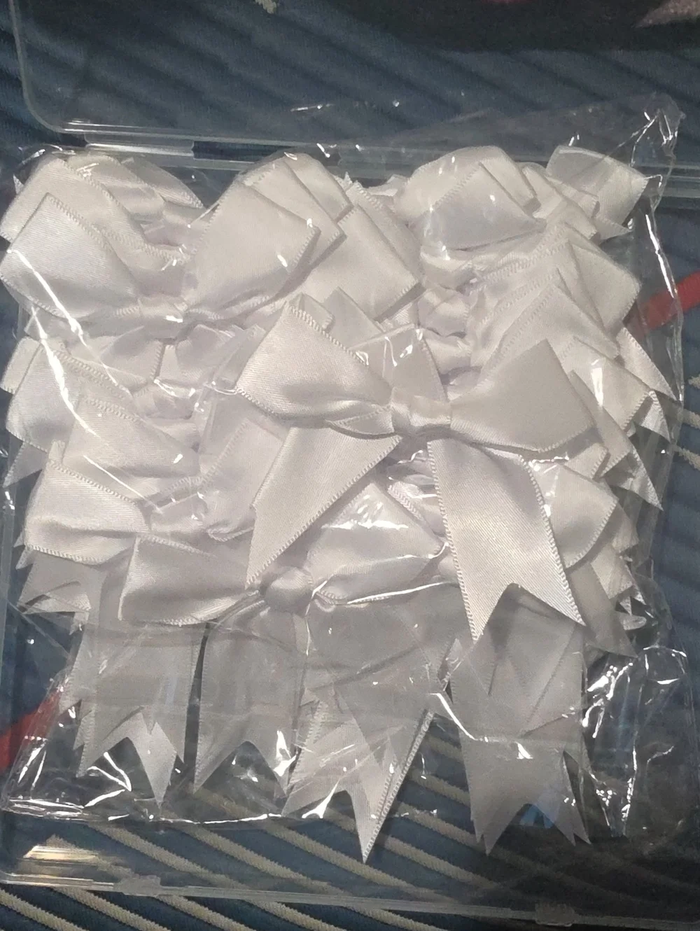 White Satin Ribbon Bows for Party Decor - Home Party Supplies